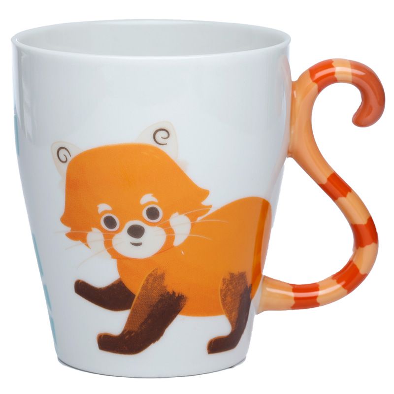 Roter Panda Zooniverse Schwanz geformter Henkel Tasse aus Porzellan