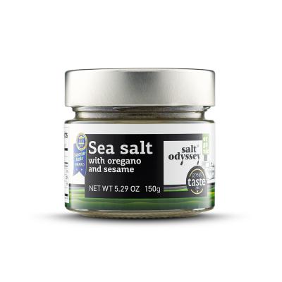 Meersalz mit Oregano und Sesam im Glas 150g