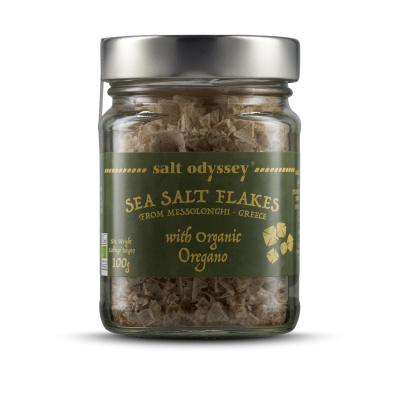 Meersalzflocken mit Oregano im Glas 100g
