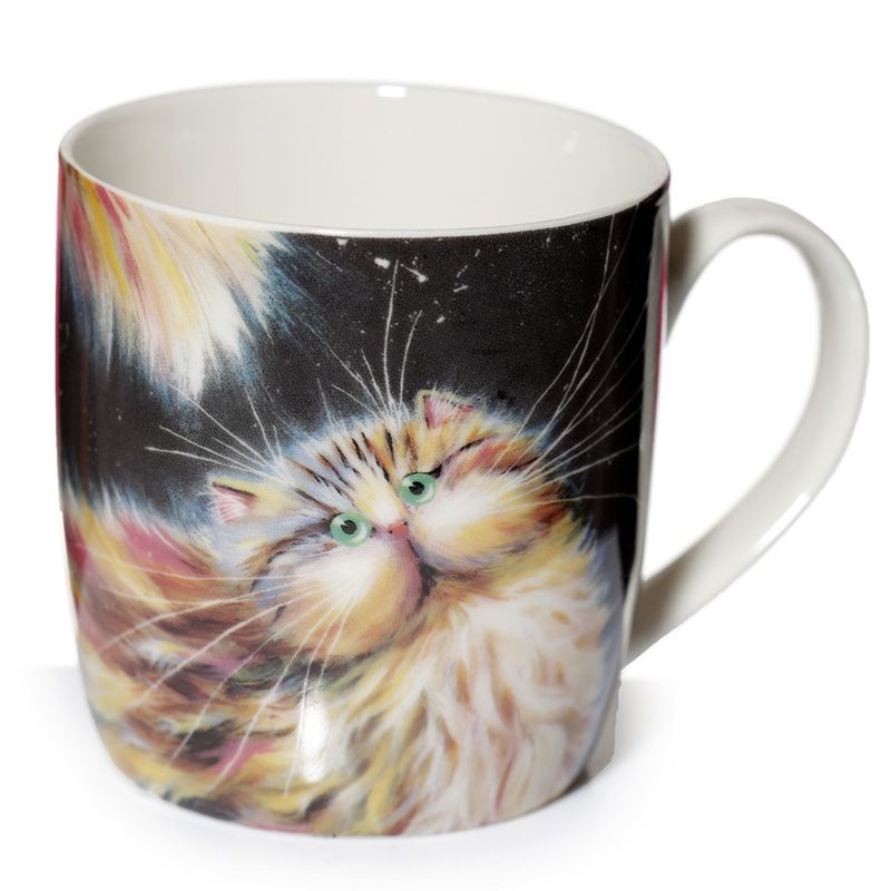 Kim Haskins Regenbogen Cat Tasse aus Porzellan 300ml