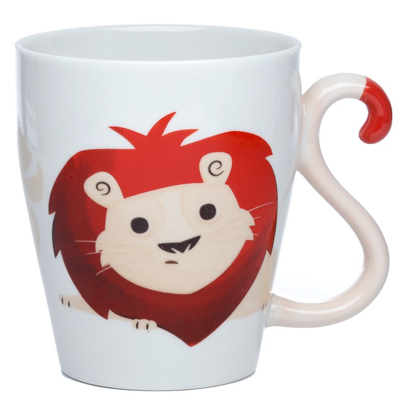 Löwe Zooniverse Schwanz geformter Henkel Tasse aus Porzellan