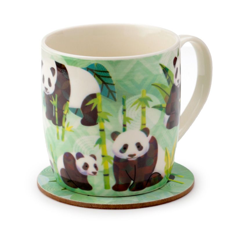 Panda Kingdom Panda Tasse & Untersetzer Set 300ml